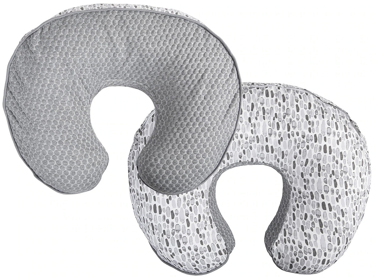 Boppy Luxe Original Feeding & Infant Support Pillow - Gray Brushstrokes Pennydot