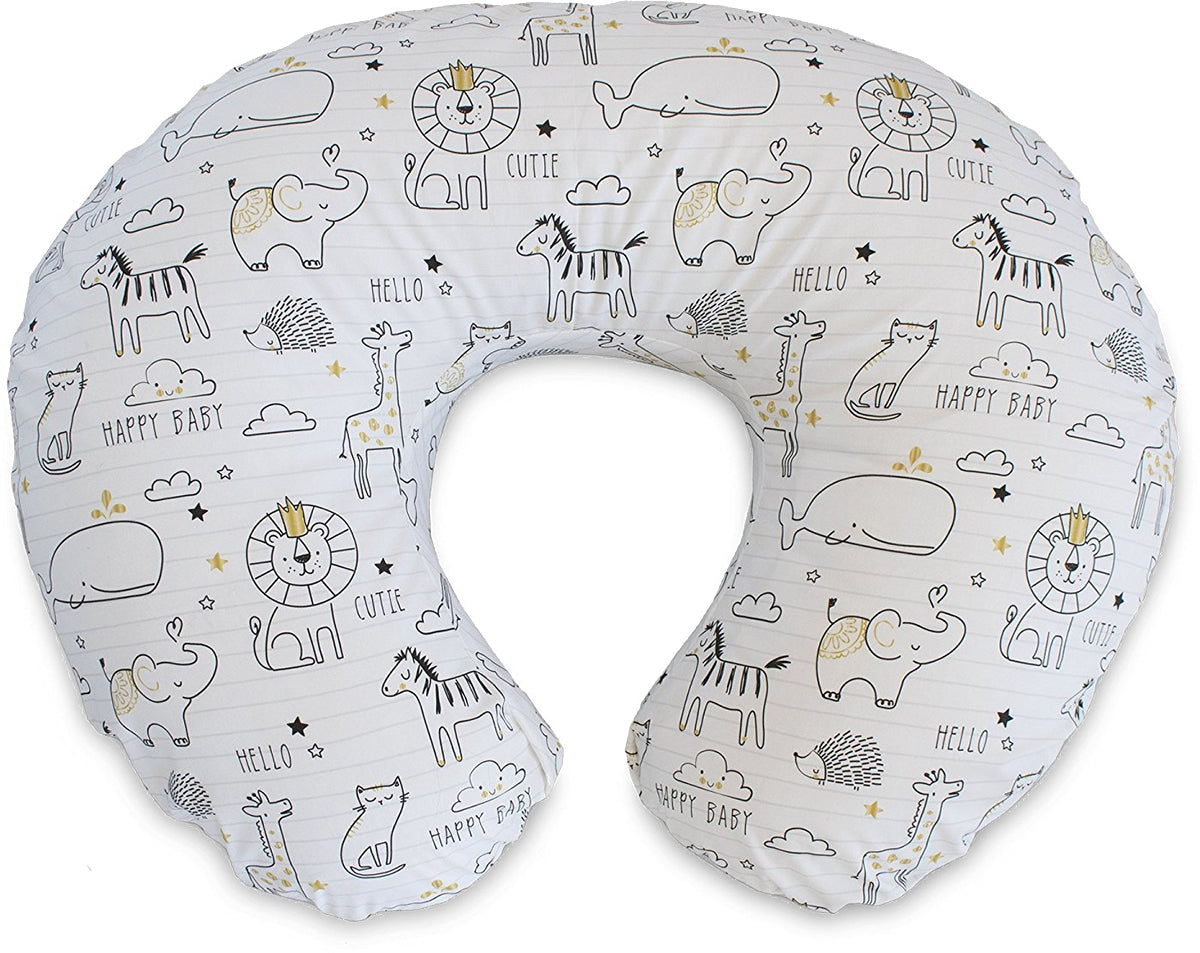 Boppy Original Feeding & Infant Support Pillow - Notebook Black & Gold