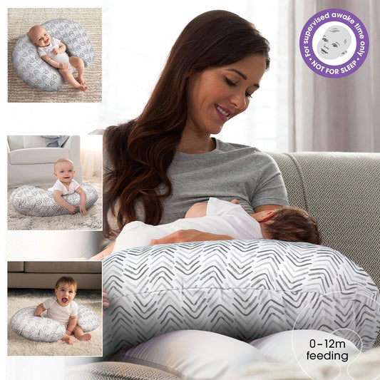 Boppy Original Feeding & Infant Support Pillow - Gray Cable Stitches