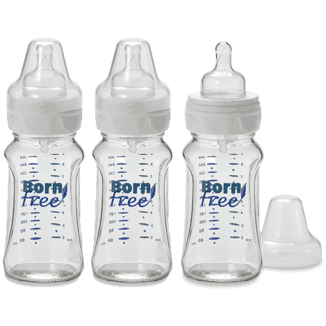 BornFree 9-Ounce Wide Neck Plastic Bottles (3-Pack)