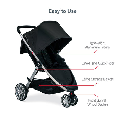 Britax B-Lively & B-Safe Gen2 FlexFit Travel System - Twilight (SafeWash)