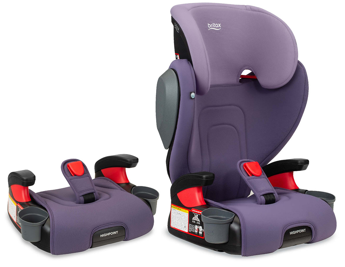 Britax Highpoint 2-Stage Belt Positioning Booster Car Seat - Purple Ombre