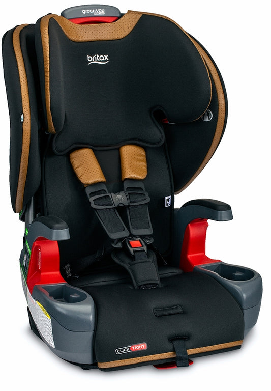 Britax OPEN BOX Grow With You ClickTight Harness Booster Car Seat - Ace Black (SafeWash + StayClean)