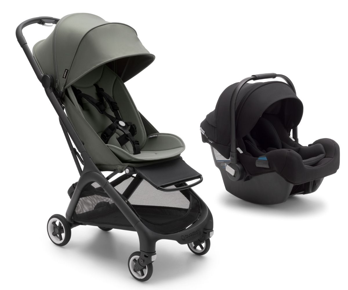 Bugaboo Butterfly + Turtle One Travel System - Black / Forest Green / Black