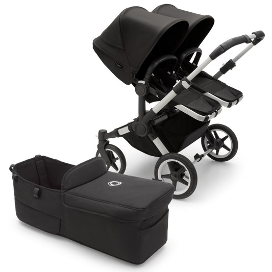 Bugaboo Donkey 5 Duo Complete Stroller Bundle - Aluminum / Midnight Black / Midnight Black