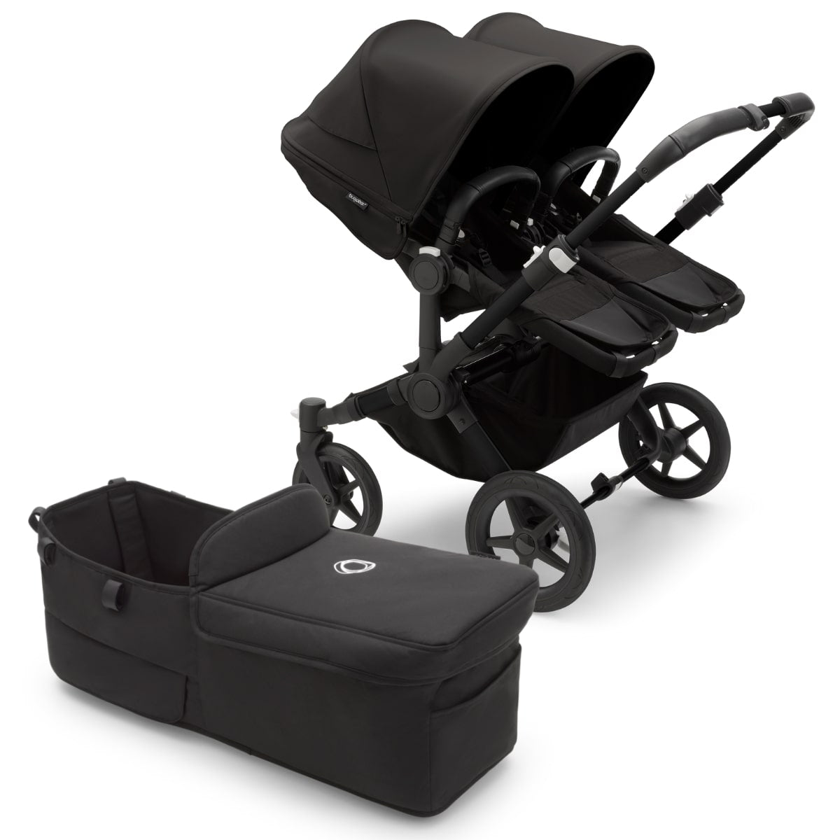 Bugaboo Donkey 5 Duo Complete Stroller Bundle - Black / Midnight Black / Midnight Black