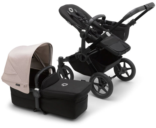 Bugaboo Donkey 5 Mono Complete Single-to-Double Stroller - Black / Midnight Black / Misty White