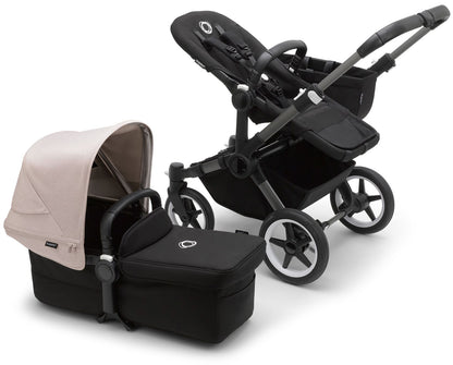 Bugaboo Donkey 5 Mono Complete Single-to-Double Stroller Bundle - Graphite / Midnight Black / Misty White