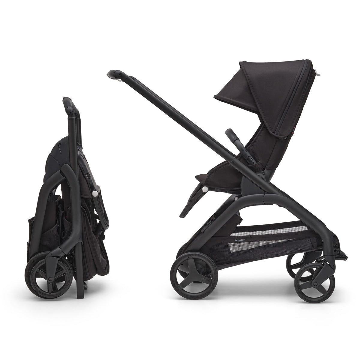 Bugaboo Dragonfly Complete Lightweight Compact Stroller - Black / Midnight Black / Misty White (Albee Exclusive)