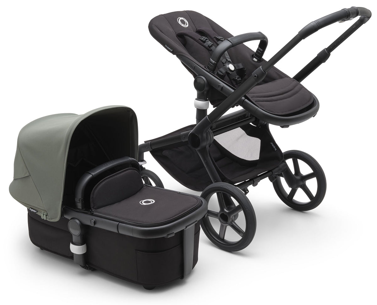 Bugaboo Fox 5 Complete Stroller Bundle - Black / Midnight Black / Forest Green