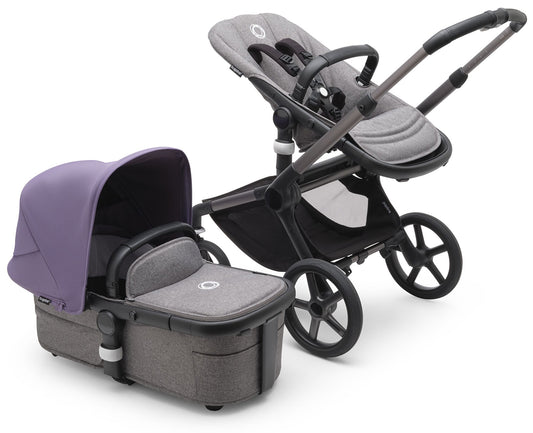 Bugaboo Fox 5 Complete Stroller Bundle - Graphite / Grey Melange / Astro Purple