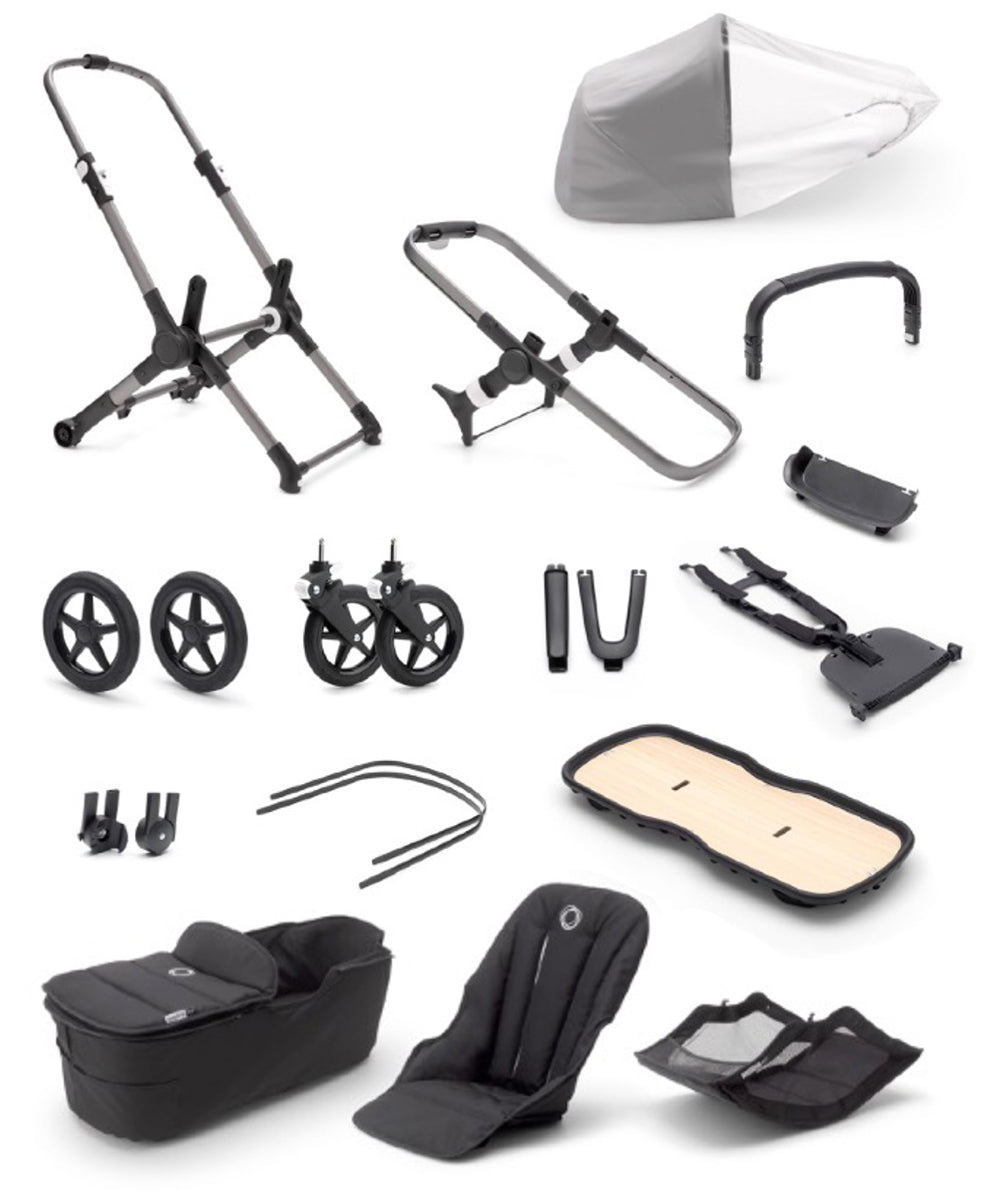 Bugaboo Fox3 Base + Style Set - Graphite / Grey Melange