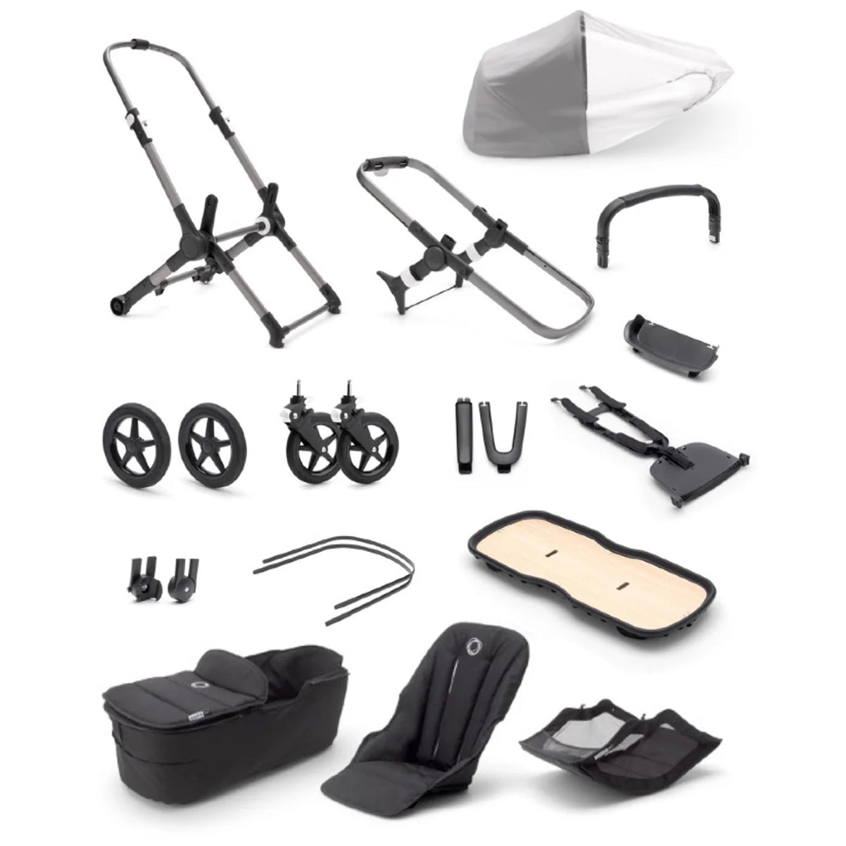 Bugaboo OPEN BOX Fox3 Base + Style Set - Graphite / Midnight Black