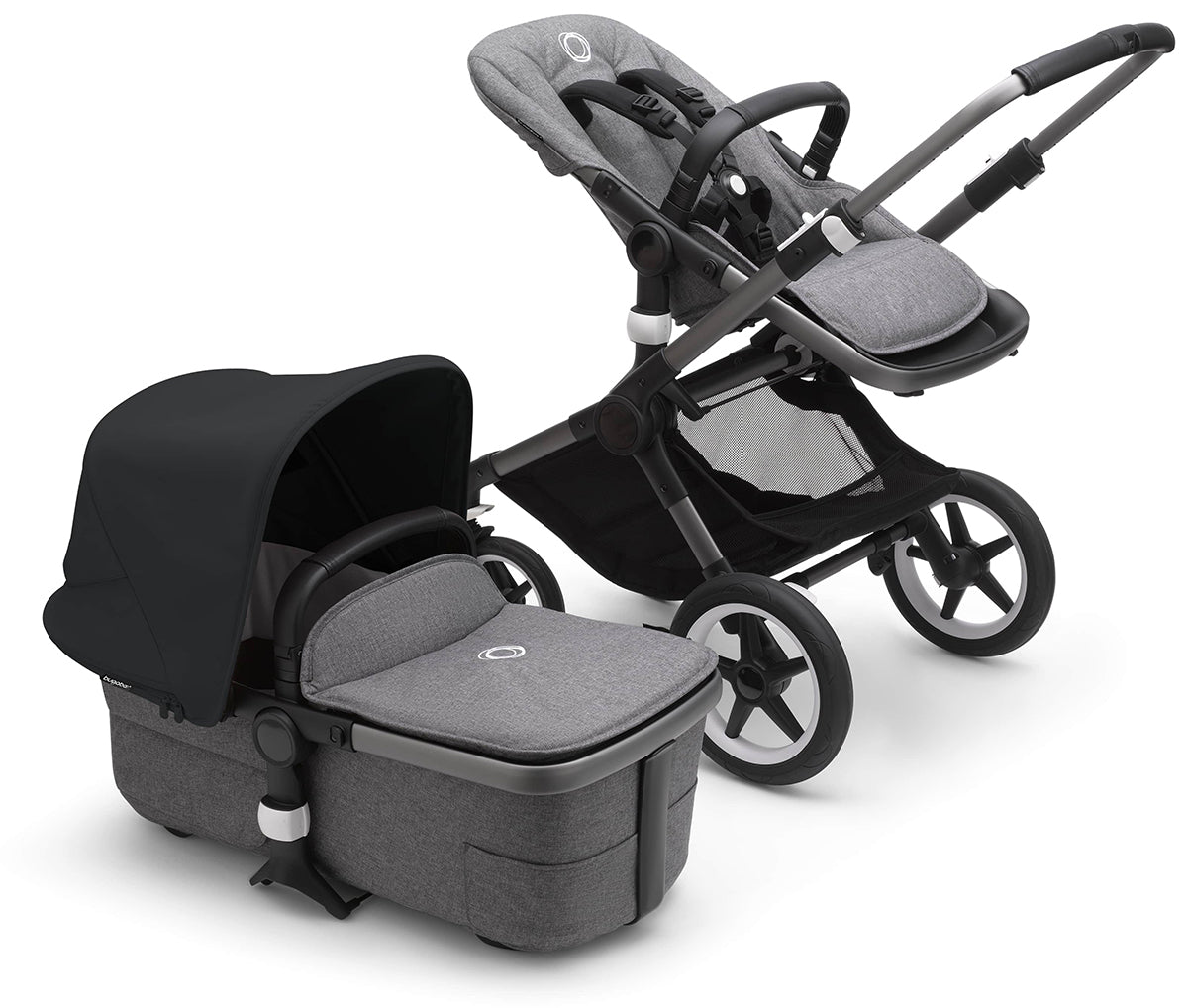 Bugaboo Fox3 Complete Stroller Bundle - Graphite / Grey Melange / Midnight Black