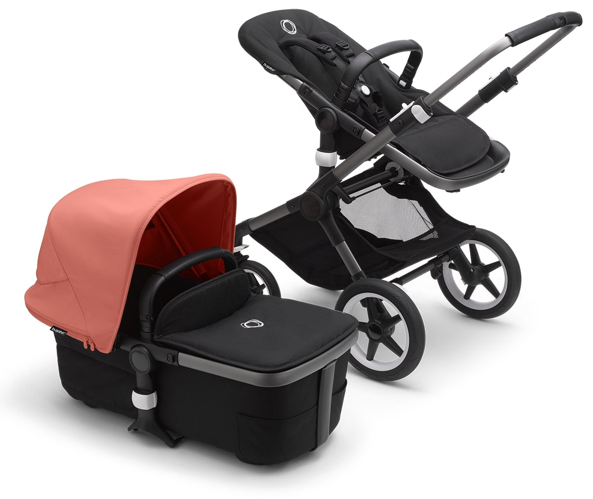 Bugaboo Fox3 Complete Stroller Bundle - Graphite / Midnight Black / Sunrise Red