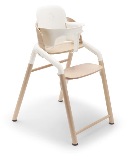 Bugaboo Giraffe Complete High Chair + Newborn Set Bundle - Neutral Wood / White / Polar White