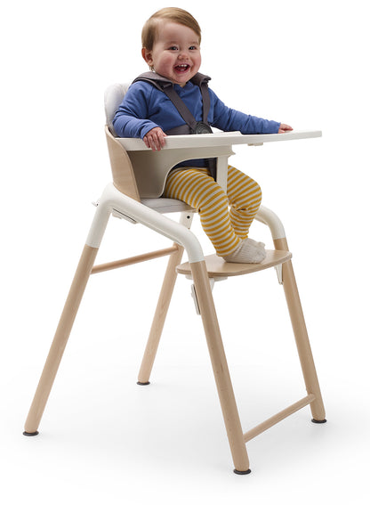 Bugaboo Giraffe Complete High Chair + Newborn Set Bundle - Neutral Wood / White / Polar White