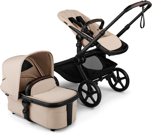 Bugaboo Kangaroo Complete Single-to-Double Stroller - Black / Desert Taupe / Desert Taupe