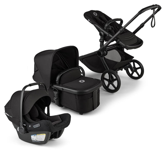 Bugaboo Kangaroo Complete + Turtle Air Shield By Nuna Travel System Bundle - Black / Midnight Black / Midnight Black / Black