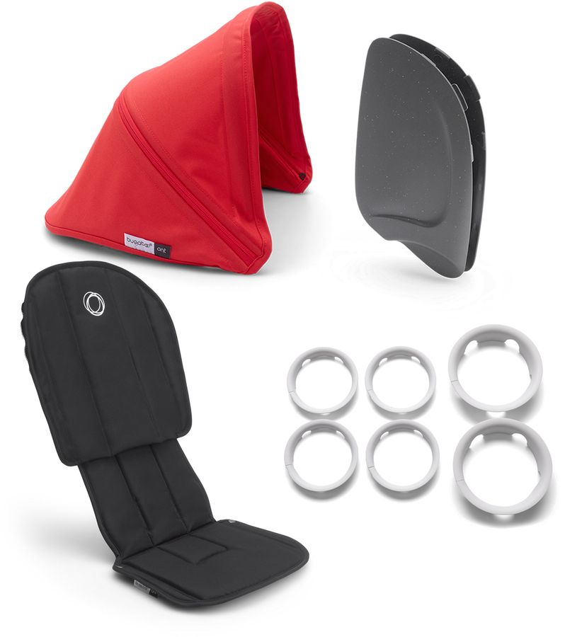 Bugaboo OPEN BOX Ant Style Set - Black/Neon Red