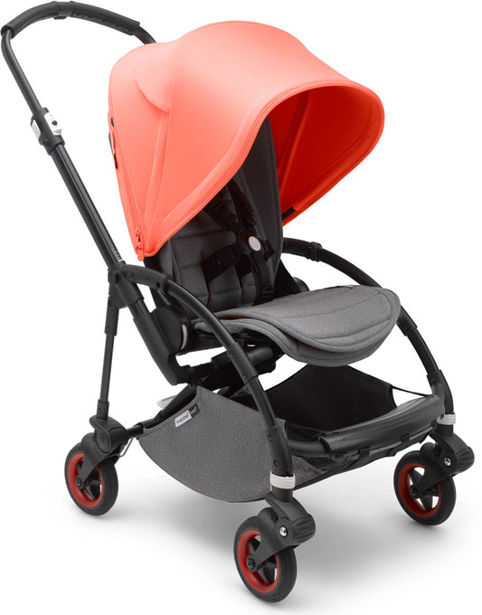 Bugaboo OPEN BOX Bee5 Complete Compact Stroller, Limited Edition - Black/Coral