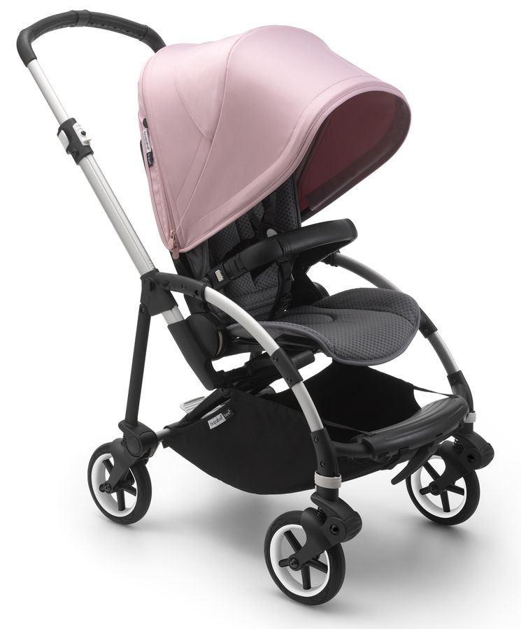 Bugaboo OPEN BOX Bee6 Complete Stroller (One Box) - Aluminum/Grey/Soft Pink