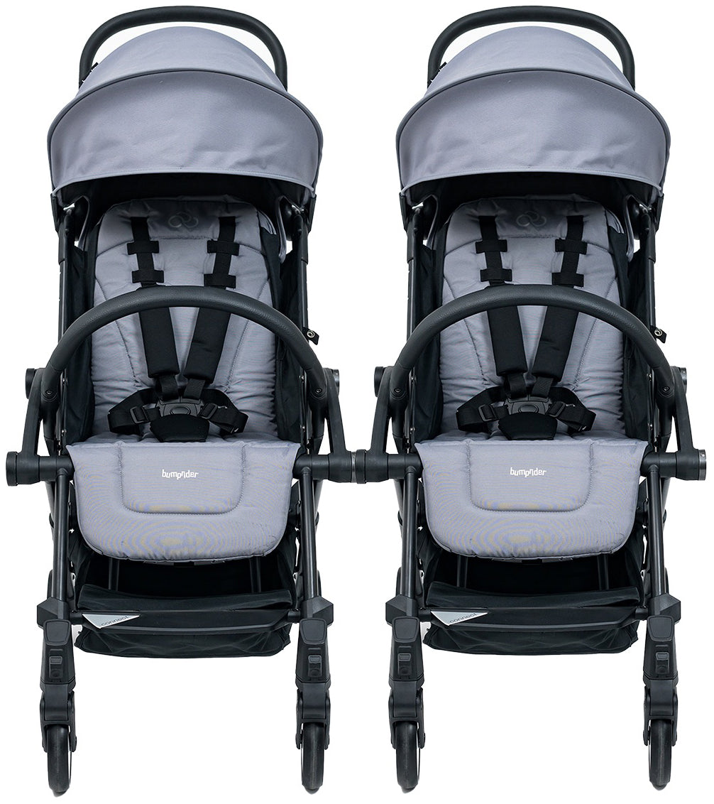 Bumprider Connect 3 Double Stroller Bundle - Black / Grey