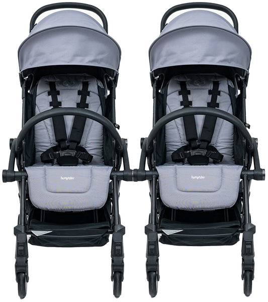 Bumprider Connect 3 Double Stroller Bundle - Black / Grey