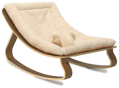 Charlie Crane LEVO Baby Rocker - Walnut / Fur Milk