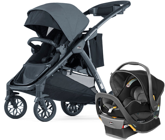 Chicco Corso Flex Single to Double Travel System Bundle - Legend / Shadow