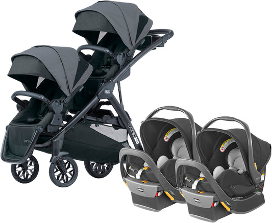 Chicco Corso Flex Twin Stroller Travel System Bundle - Legend