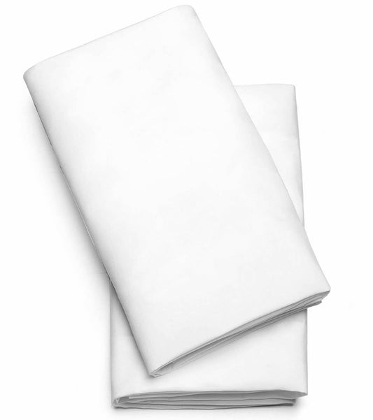 Chicco LullaGo Bassinet Sheets, 2-Pack - White