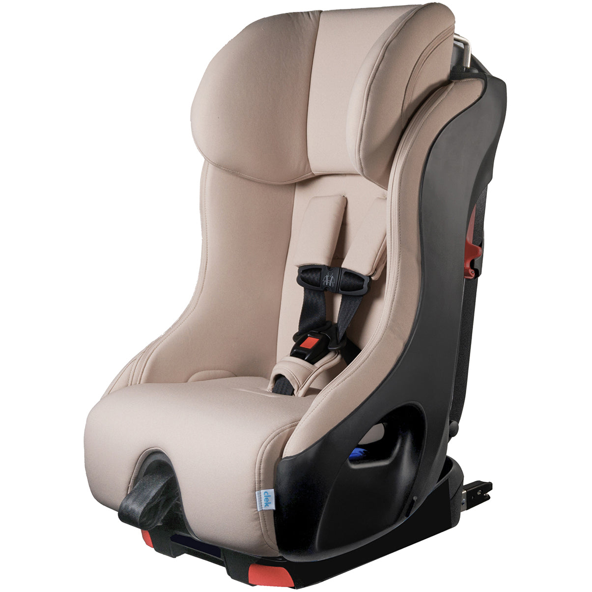 Clek Foonf Narrow Convertible Car Seat with Anti-Rebound Bar - Latte Ziip (Flame Retardant Free)