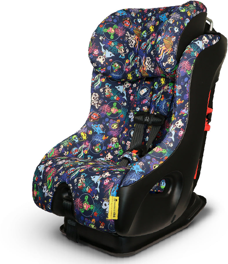 Clek OPEN BOX Fllo Convertible Car Seat with Anti-Rebound Bar - Tokidoki Reef Rider (Jersey Knit)