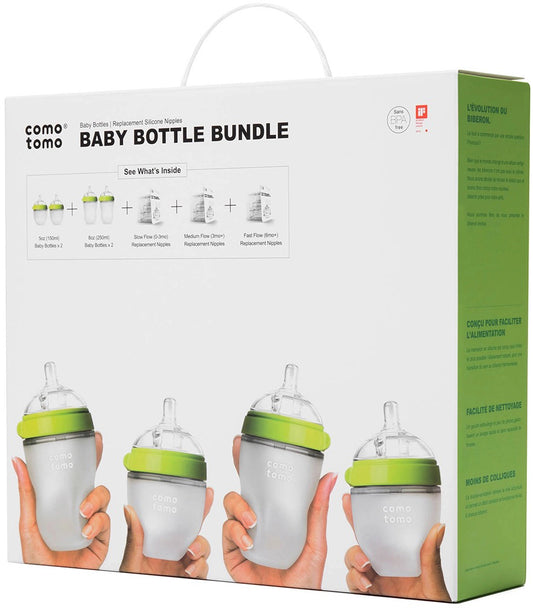 Comotomo Baby Bottle Bundle - Green