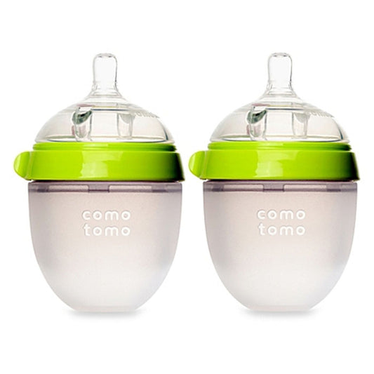 Comotomo Natural Feel Baby Bottle, 2pk - 5 oz - Green