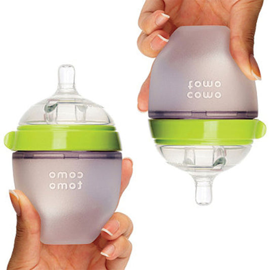 Comotomo Natural Feel Baby Bottle, 2pk - 5 oz - Green