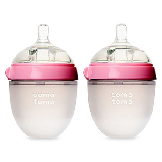 Comotomo Natural Feel Baby Bottle, 2pk - 5 oz - Pink