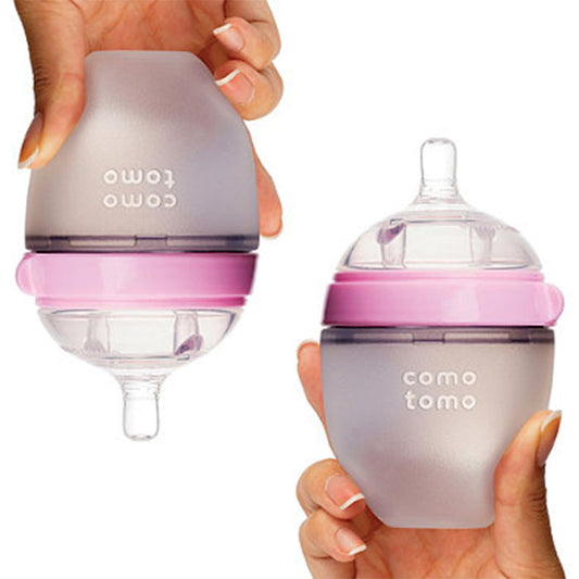 Comotomo Natural Feel Baby Bottle, 2pk - 5 oz - Pink