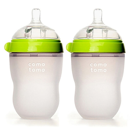 Comotomo Natural Feel Baby Bottle, 2pk - 8 oz - Green