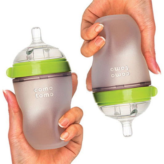 Comotomo Natural Feel Baby Bottle, 2pk - 8 oz - Green