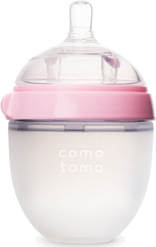 Comotomo Natural Feel Baby Bottle - 5 oz - Pink