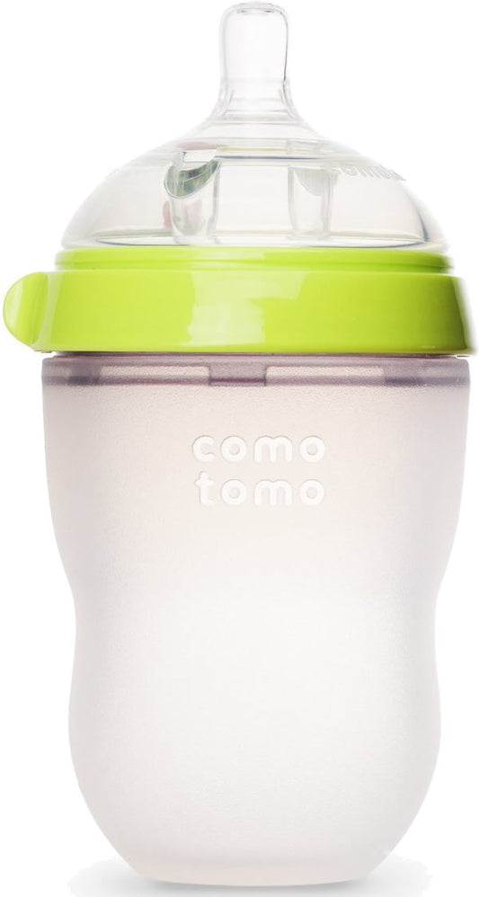 Comotomo Natural Feel Baby Bottle - 8 oz - Green