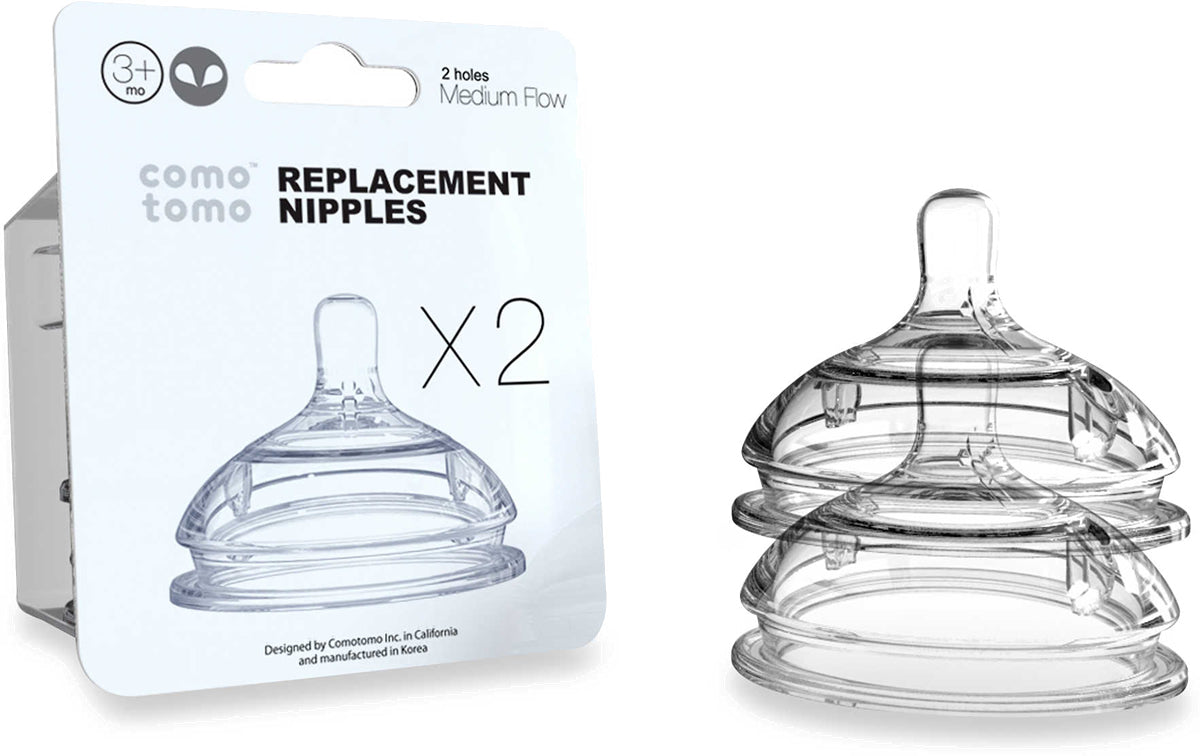 Comotomo Replacement Nipple 2-Pack - Medium Flow