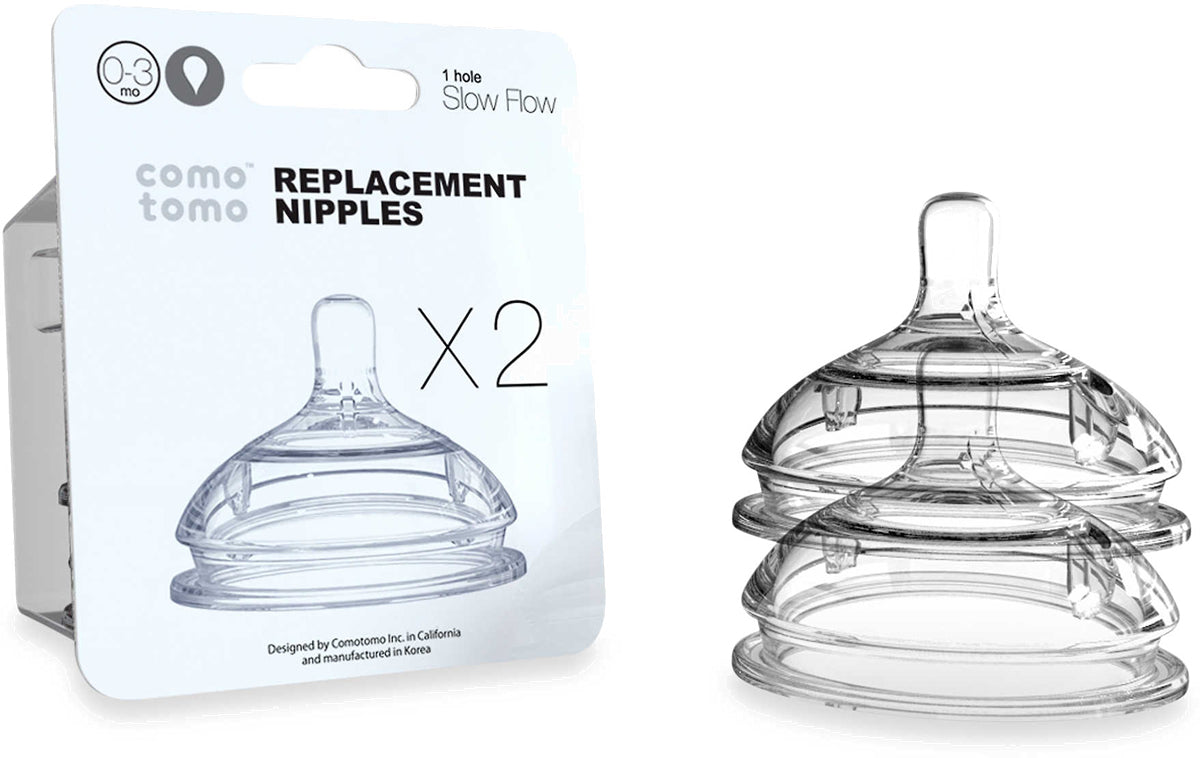 Comotomo Replacement Nipple 2-Pack - Slow Flow