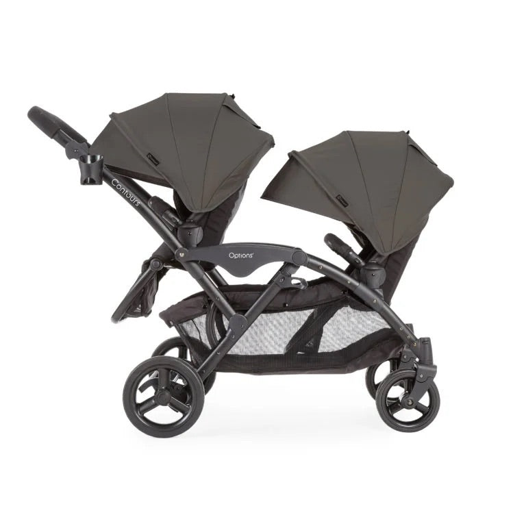 Contours Options V2 Double Stroller - Greige