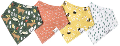 Copper Pearl Baby Bandana Bibs, 4 Pack - Atwood