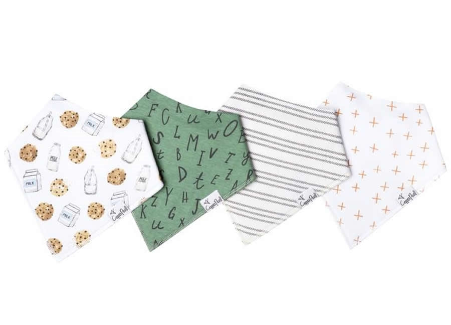 Copper Pearl Baby Bandana Bibs, 4 Pack - Chip