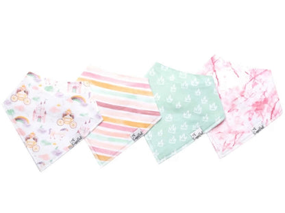 Copper Pearl Baby Bandana Bibs, 4 Pack - Enchanted