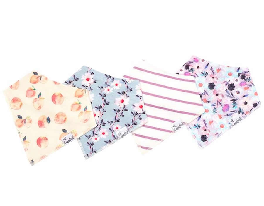 Copper Pearl Baby Bandana Bibs, 4 Pack - Morgan